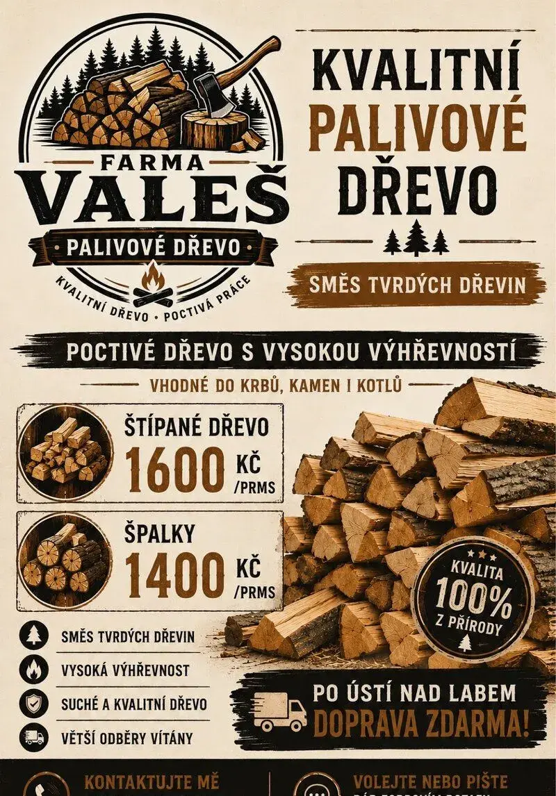 Palivové dřevo tvrdé měkké