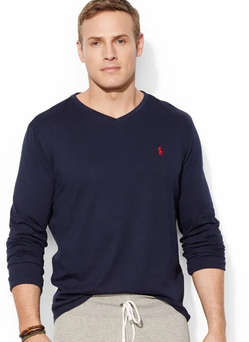 RALPH LAUREN NAVY PÁNSKÝ KRÁSNÝ SVETR XL