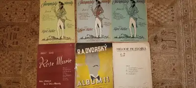 Staré noty Karel Hašler, R.A.Dvorský, Rudolf Friml