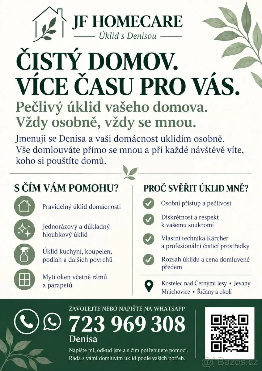 Pečlivý úklid bytů a domů ✨ Říčany, Jesenice a okolí