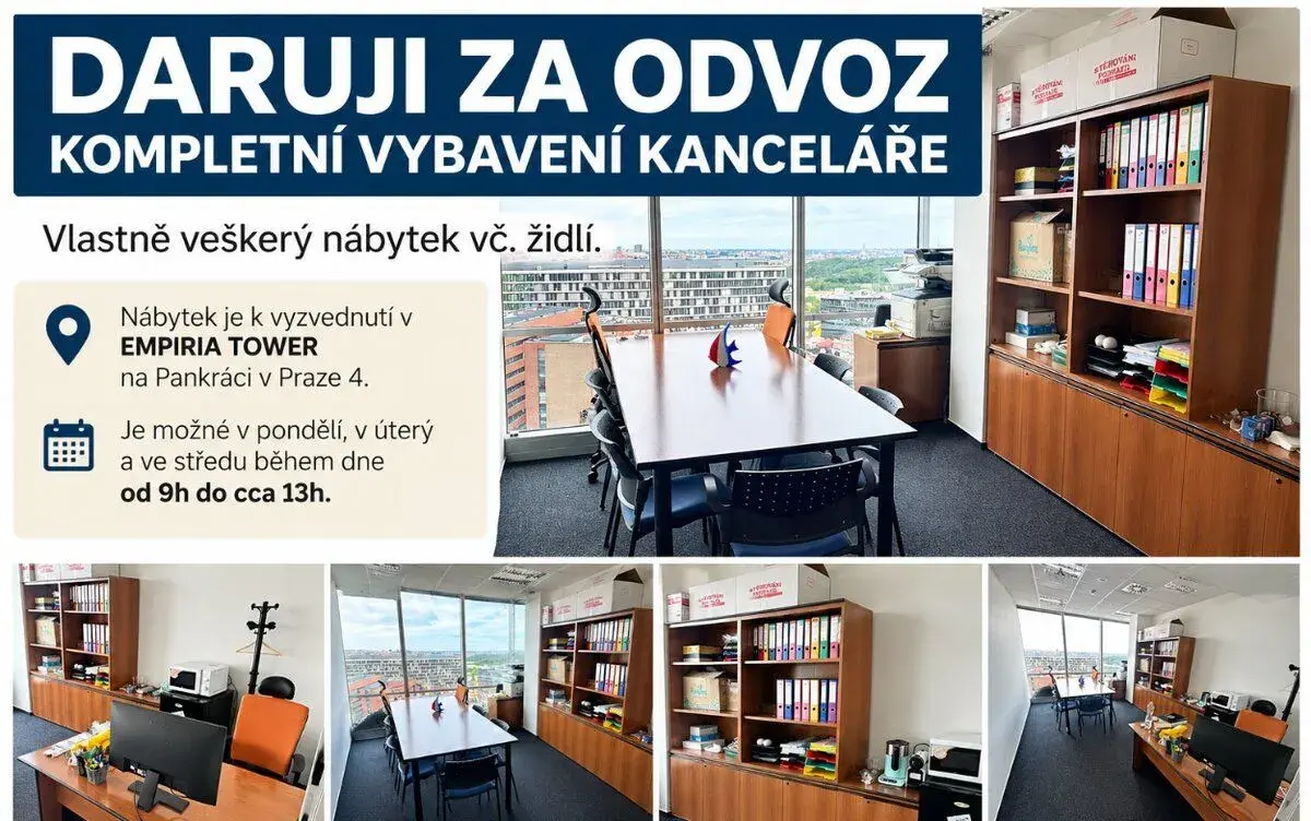 Daruji za odvoz kompletní nábytek z kanceláře