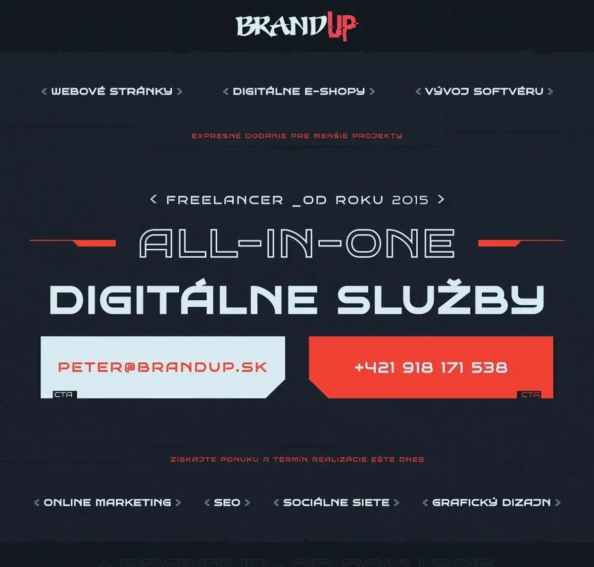 Webové stránky a e-shopy, marketing, grafika, SEO – Freelanc