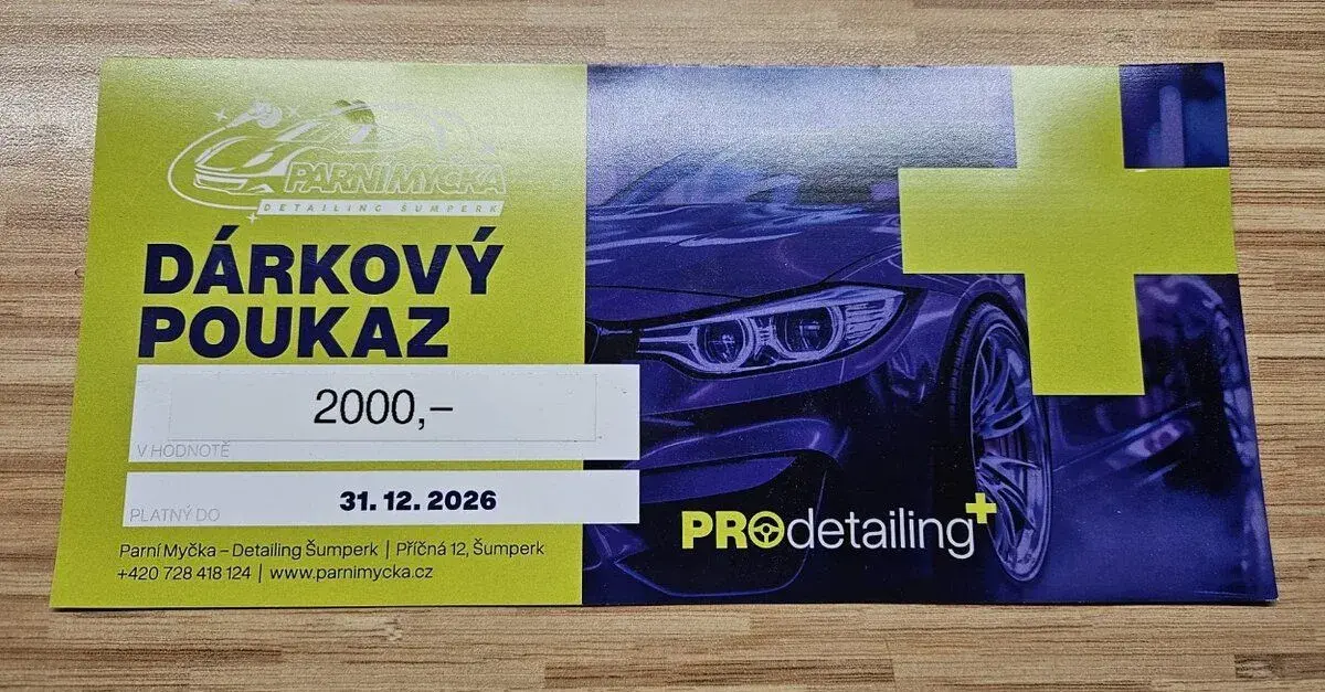Dárkový poukaz - Detailing Šumperk