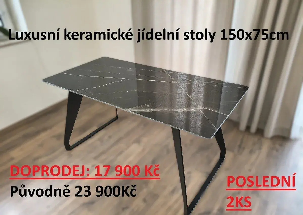 Designový jídelní stůl 150×75 cm – DOPRODEJ