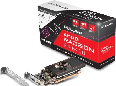 Mírně použitá Low Profile grafika Radeon RX6400 Pulse 4GB