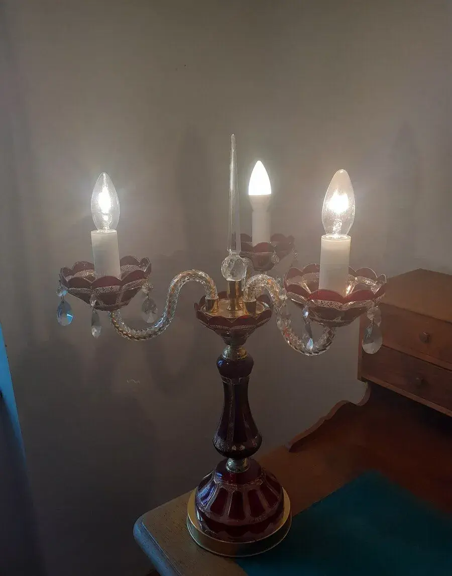 skleněný svícen