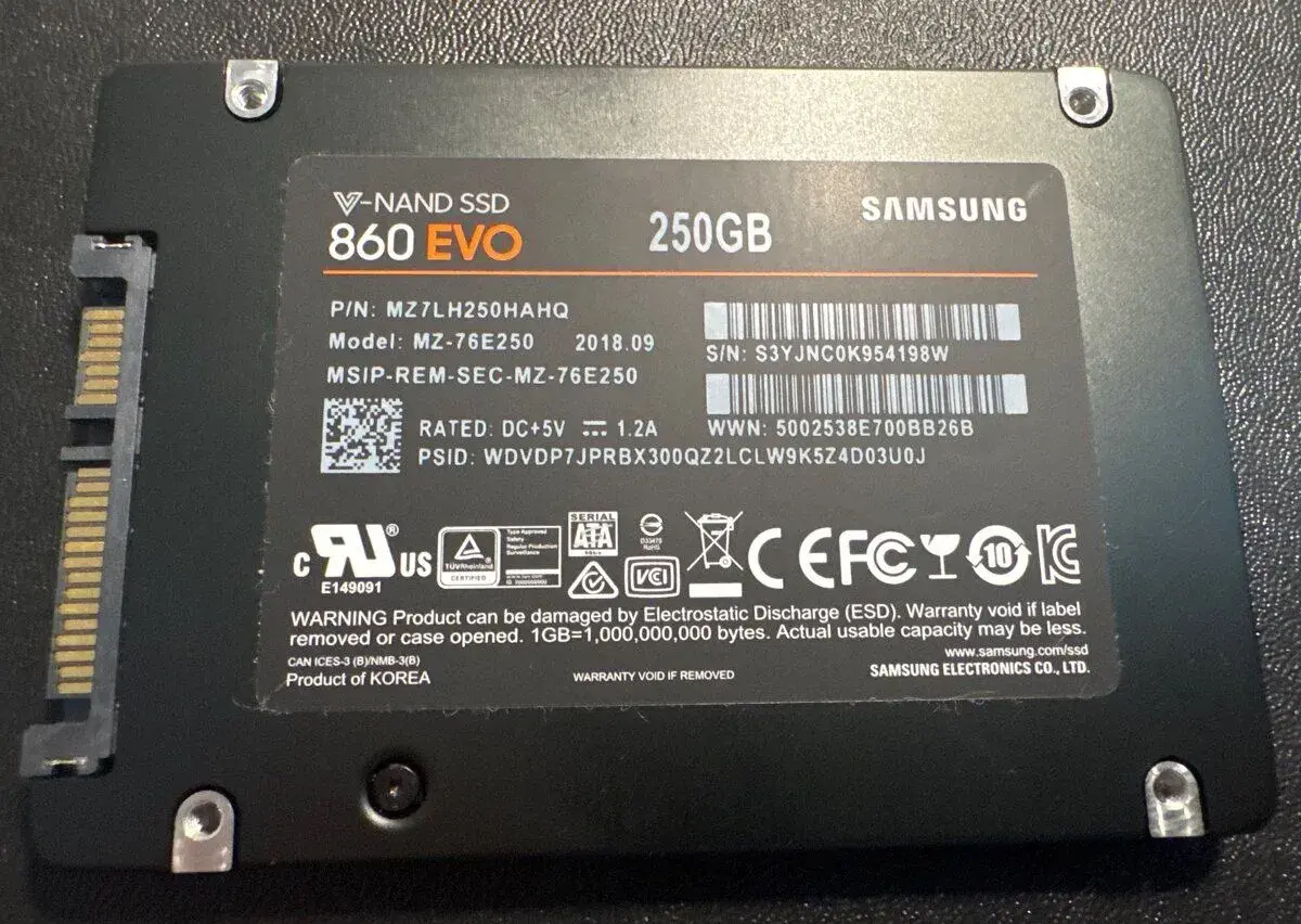 SSD Disk 2.5" - 256 GB SAMSUNG 860 EVO