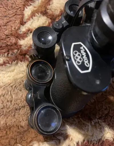 Sada 3 ks retro dalekohledů – triedr Olympia 7×50 + 2× kapes