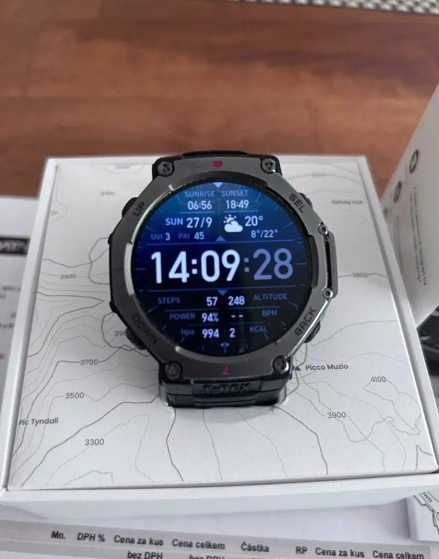 AMAZFIT T-REX 3 černé-100%stav, málo nošené (koupeno 12/24)