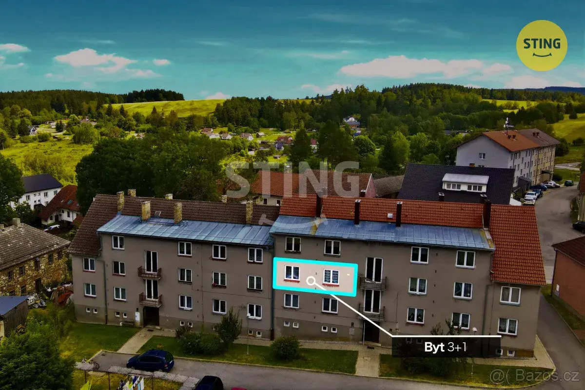 Prodej bytu, 3+1, 82 m², Světlík, okr. Český Krumlov, 136554