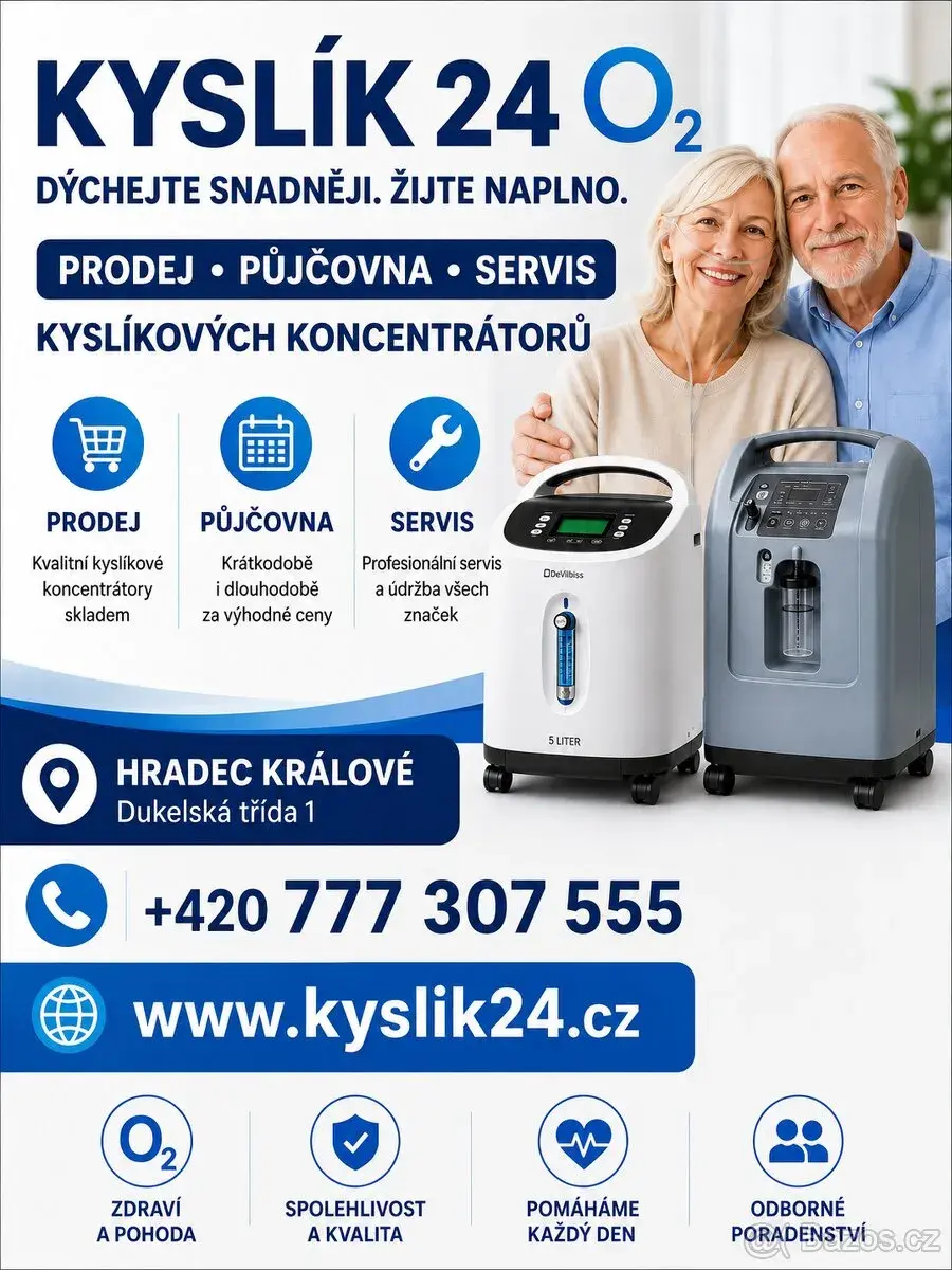 Kyslíkové přístroje půjčovna - prodej - servis