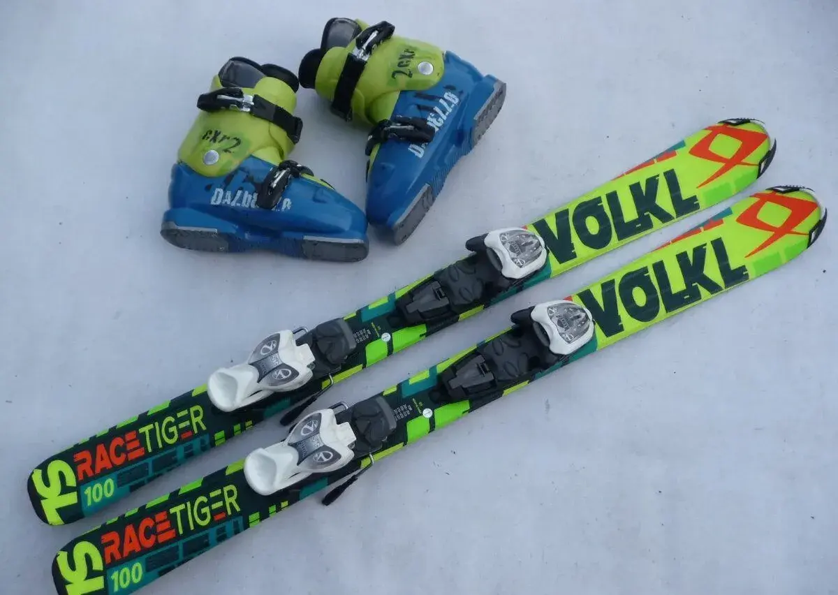 382. Detske lyže VOLKL - 100 cm + boty DALBELLO 32 eu - SET