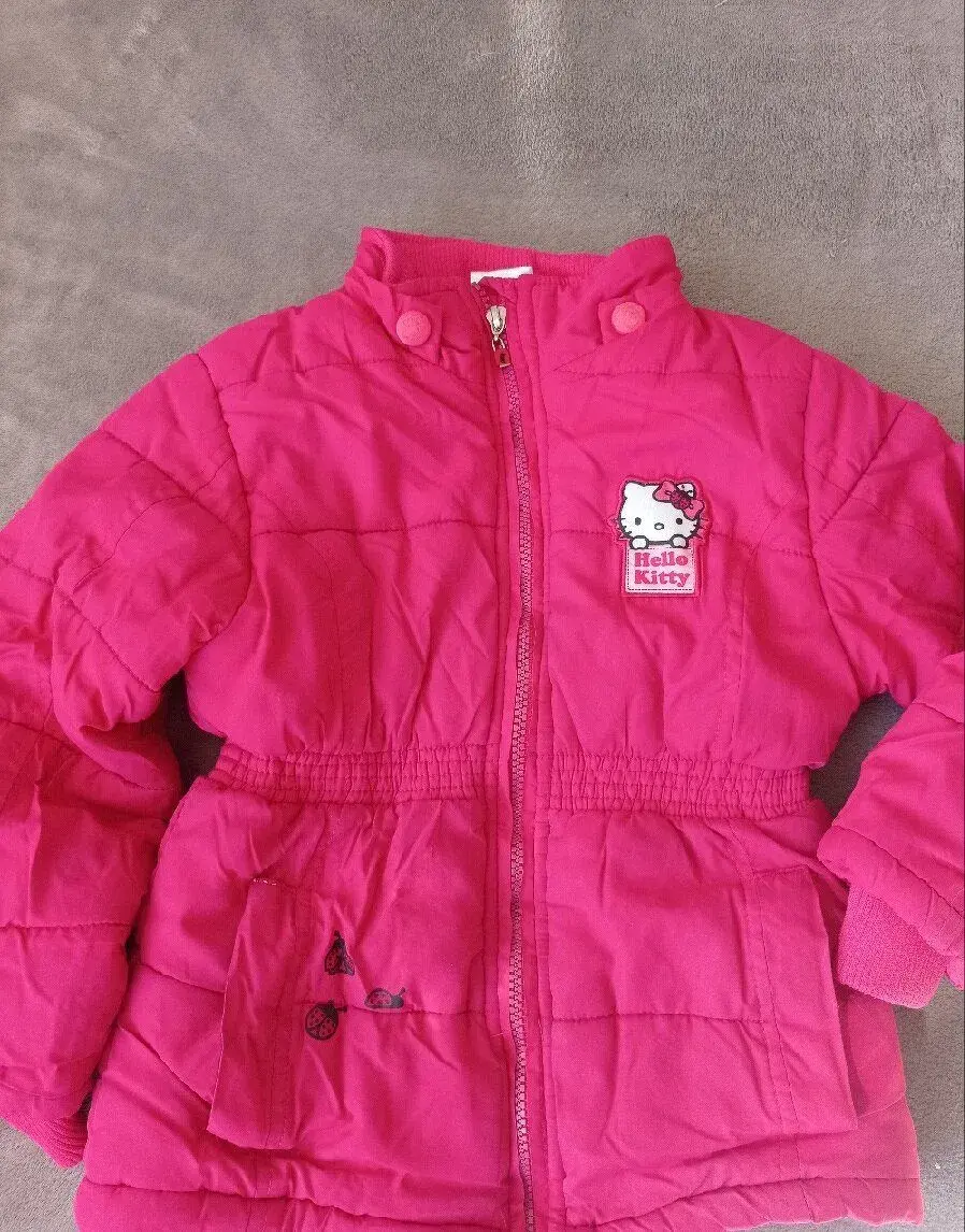 Zimní bunda s Hello Kitty, vel.110 (4-5let)
