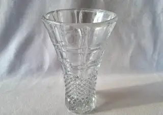 Retro zdobená skleněná váza 29 cm