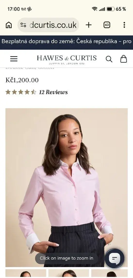 Košilovou halenku z Anglie