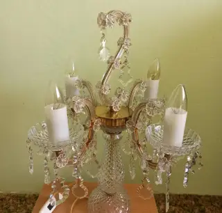 Křišťal stolní lampa