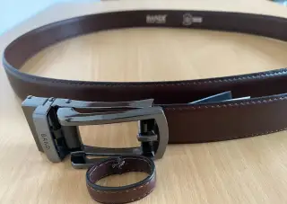 Nový pánský kožený opasek BANDI-hnědý, nastav., aut. spona