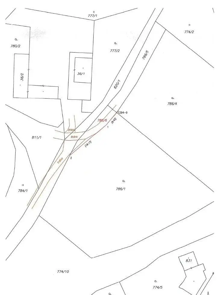 Prodej stavebního pozemku 2 283 m², Kamenice - Těptín