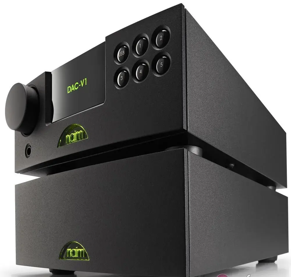 Sestava D/A převod. NAIM DAC V1 a výkon. zes. NAP 100