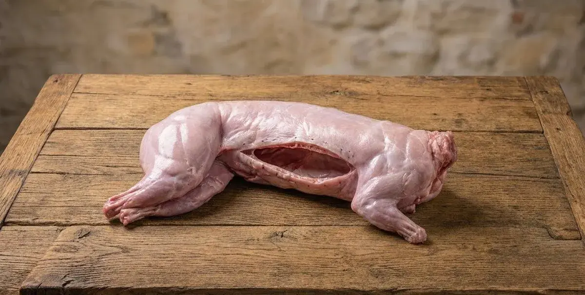 Domácí Kralik v kuchyňské úpravě bio