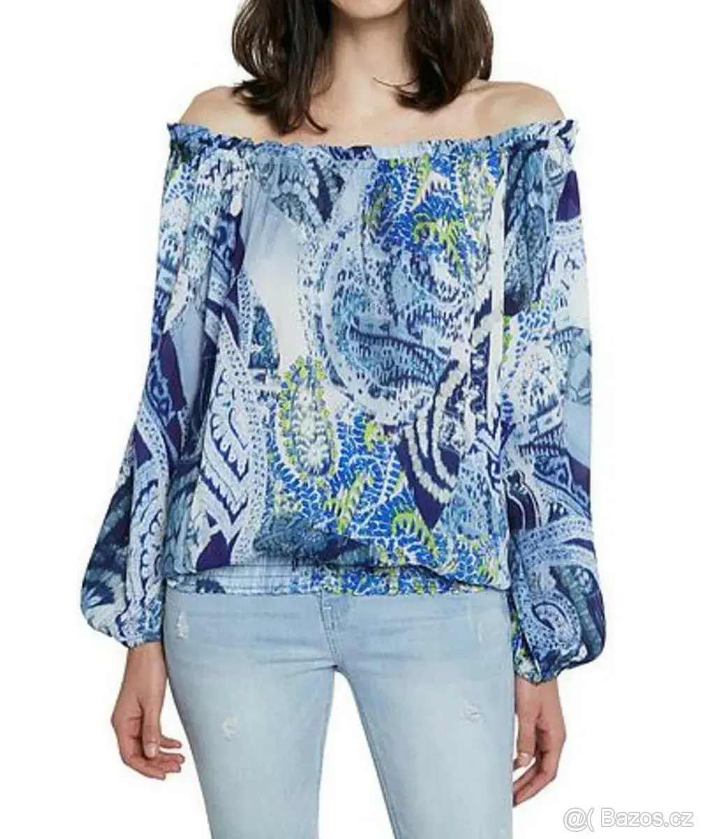 Dámská Dívčí Halenka Top Desigual Top Sheila Marino XS
