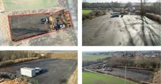Pronájem pozemku 1000m2 asfaltová plocha+ velký lodní konter