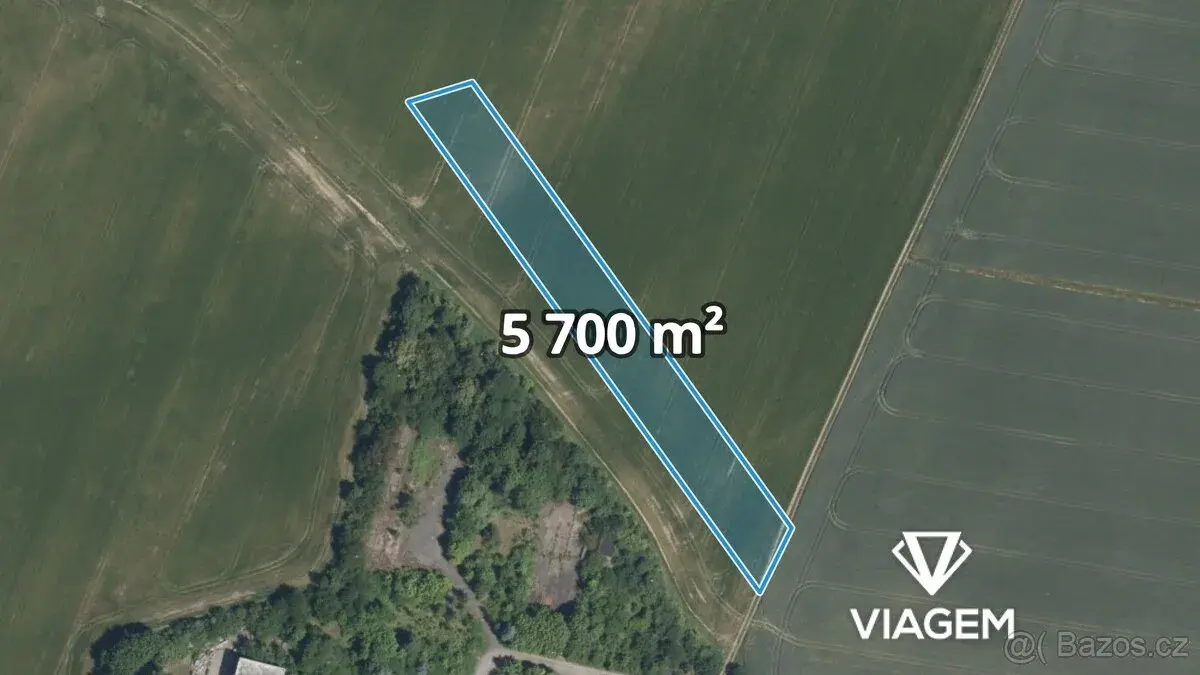 Pole 5 700 m², Podíl 67 % o výměře 3 800 m²