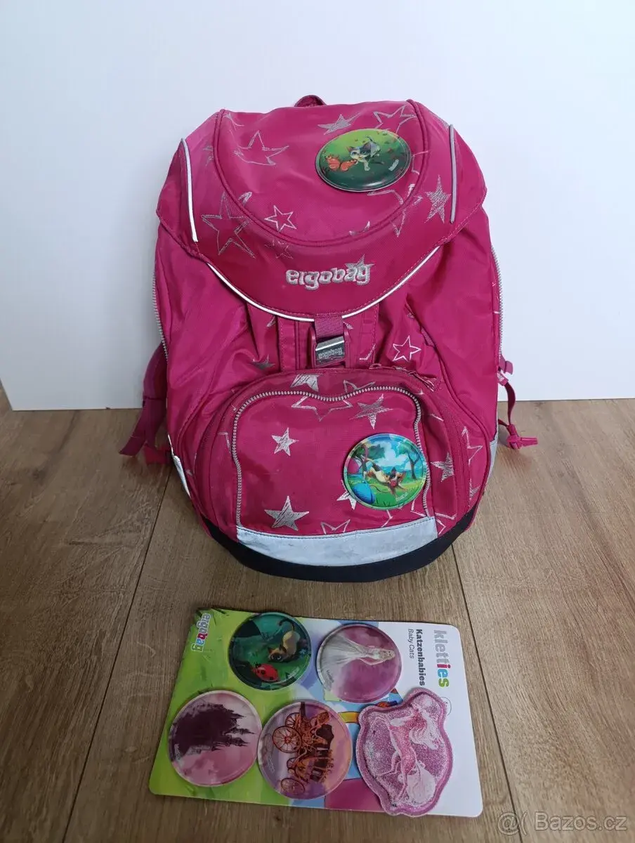 ERGOBAG Školní batoh Růžový možno včetně menšího batůžku a p