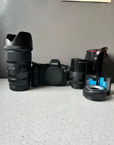Canon r+ sigma 35 art+pentacon 135