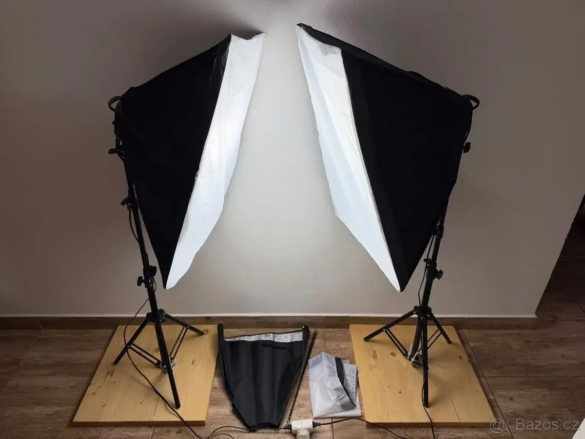 Sada 2x Světlo Softbox LED + 2x Stativ