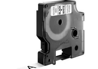Páska DYMO D1 12 mm (45013) – bílá, černý tisk, 7 m bulk