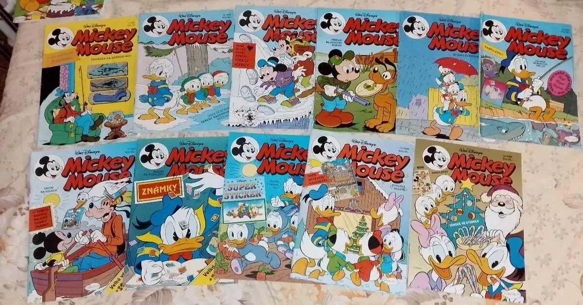 Mickey Mause 1992 11kusú za 605kč,krásný stav