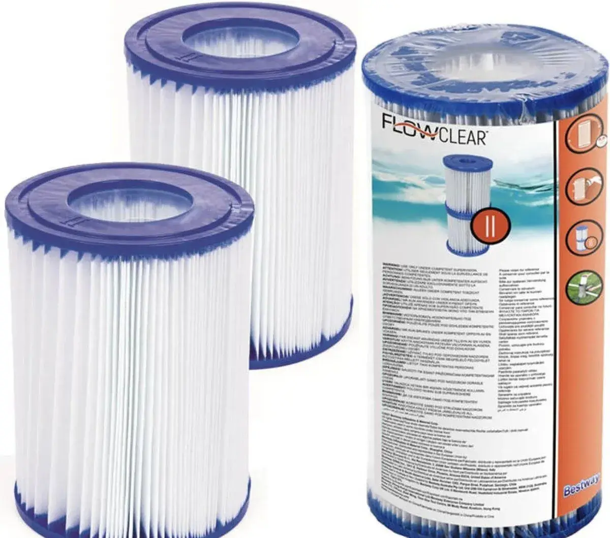 Náhradní kartušová filtrační vložka - typ Bestway II (set 2