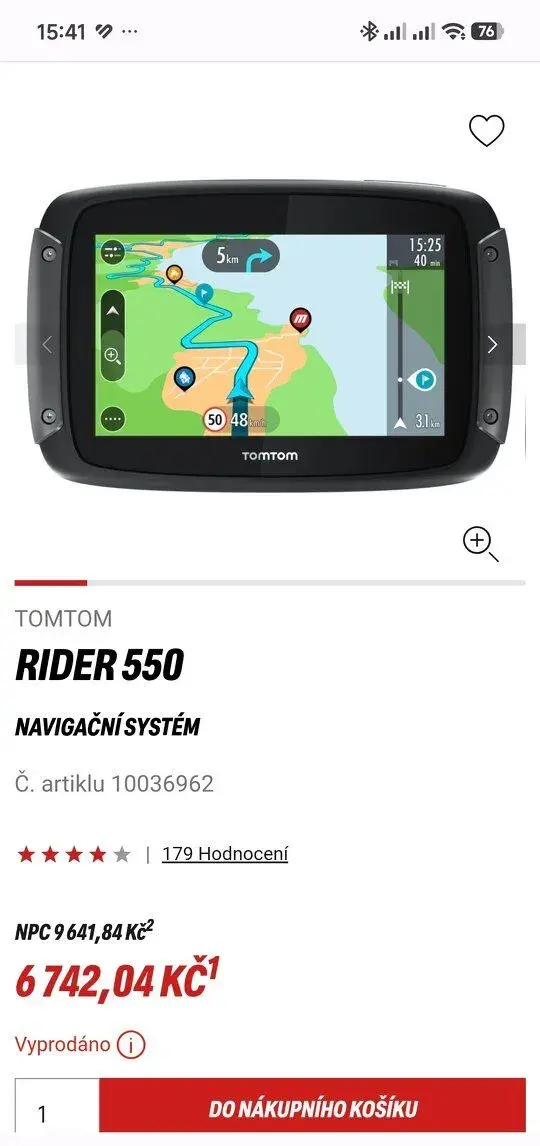 Navigace tom tom 550