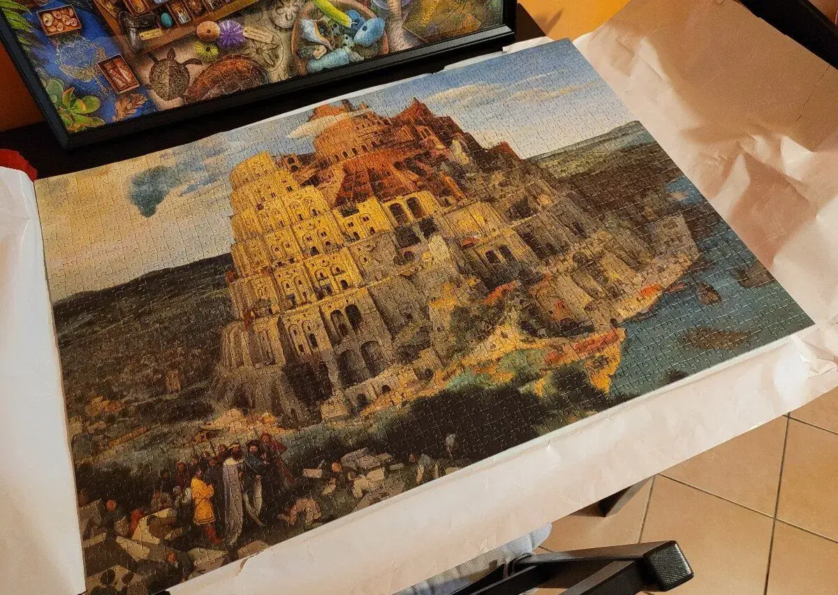 Hotové puzzle Babylonská věž, 1530 ks
