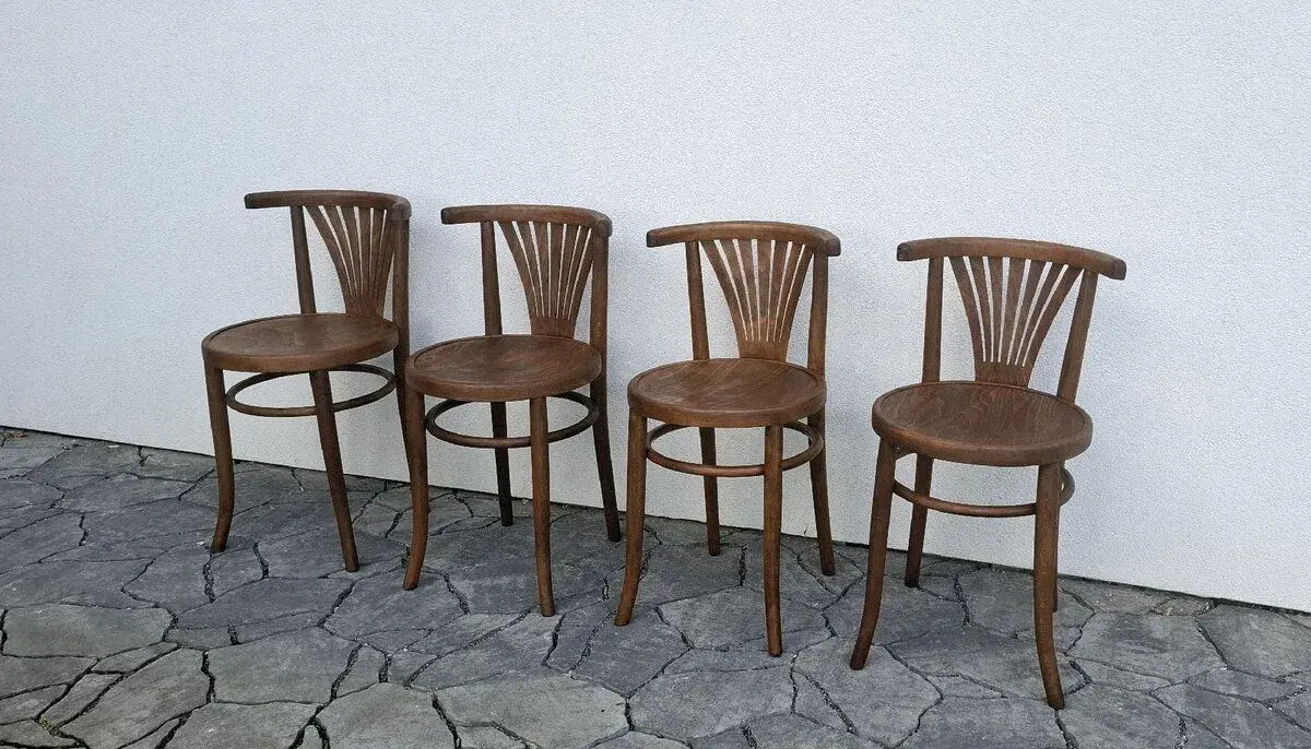 Celodřevěné židle THONET po renovaci 4ks