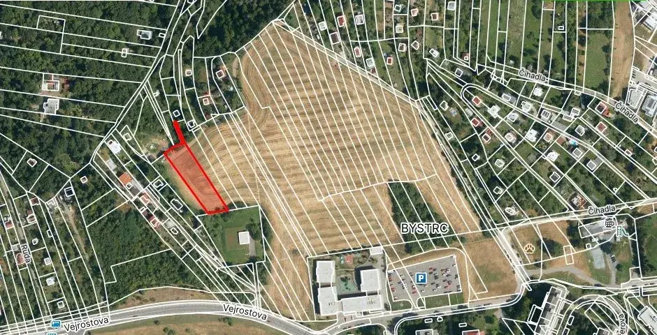 Pozemek pro bydlení v Brně-Bystrci