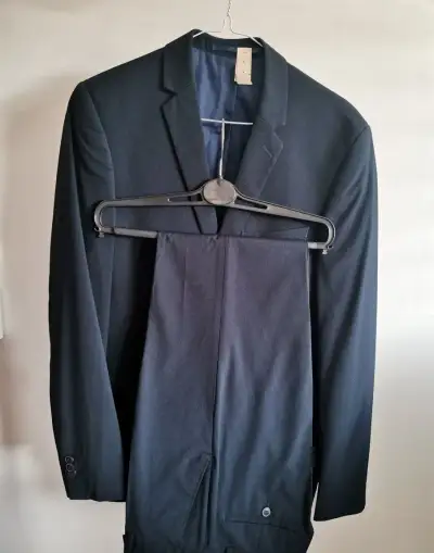 Oblek slim fit, tm. modrý pro frajera,vel. 46-Angelo Litrico