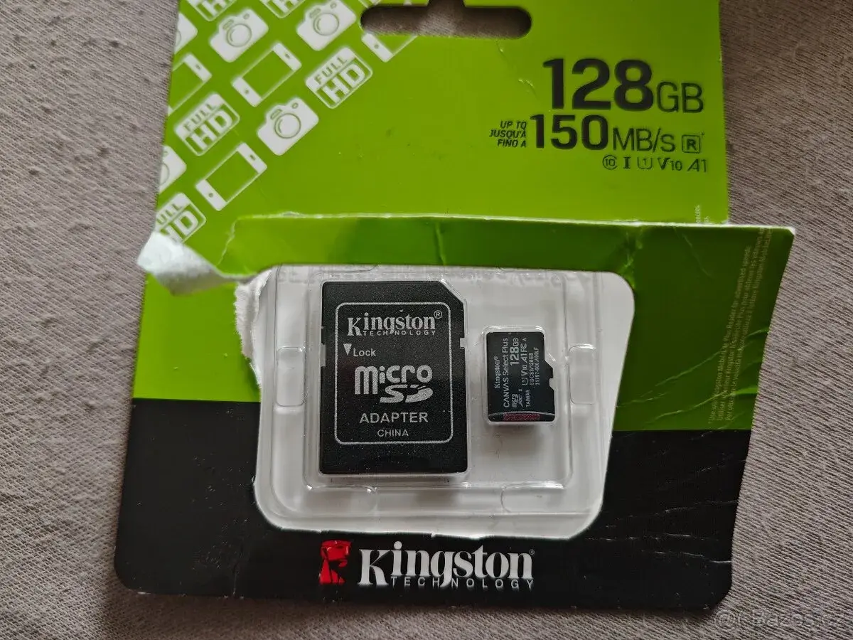 Paměťová karta Kingston MicroSDXC 128GB - záruka Alza