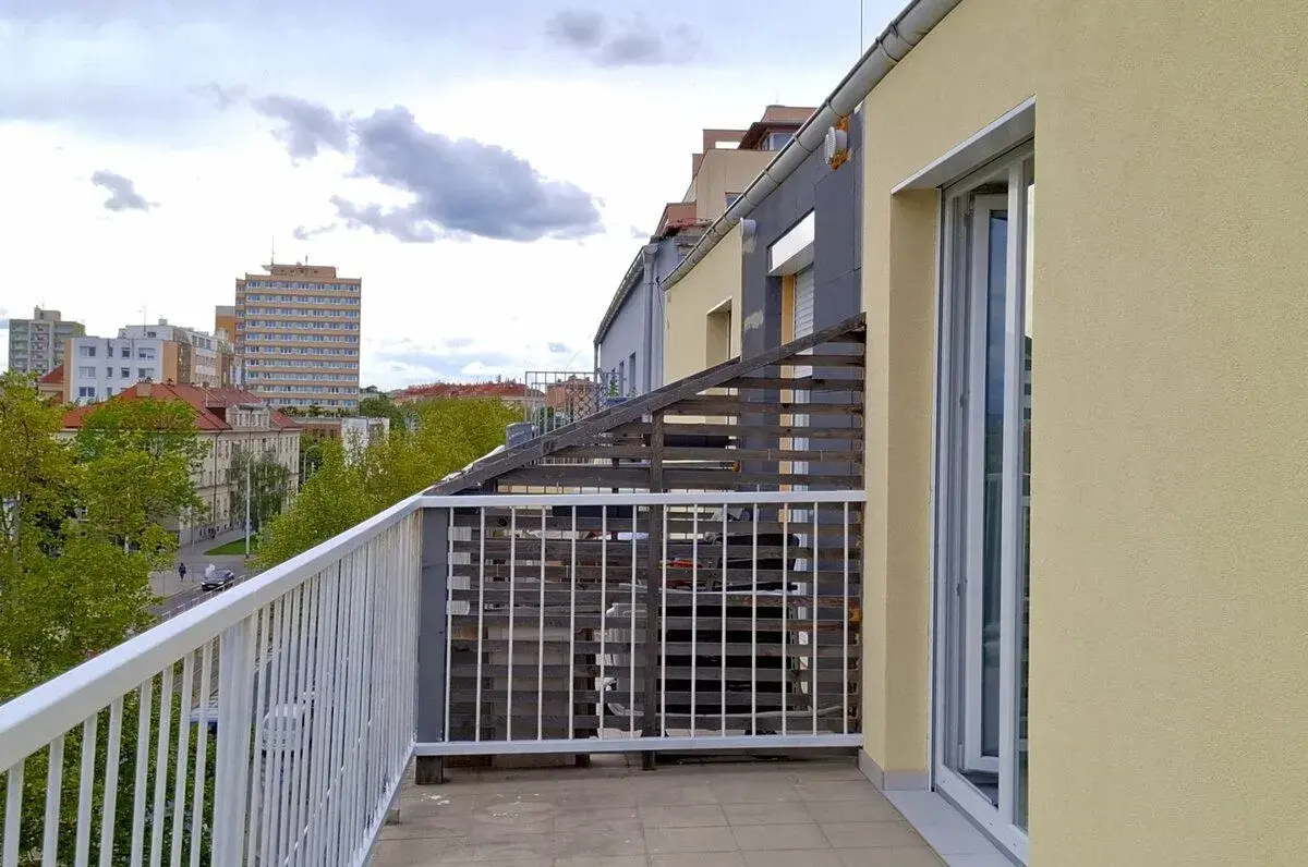 Pronájem bytu 1+kk s terasou, ulice Hartigova, Praha 3, po k