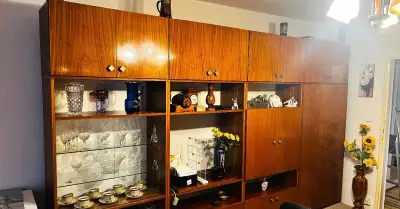Obývací retro stěna, nezničená, jako nová