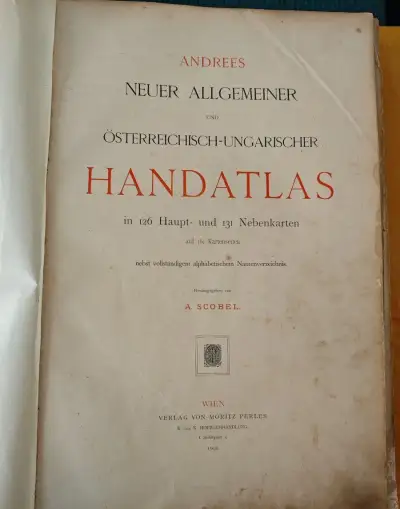Atlas světa a Rakouska-Uherska z roku 1904