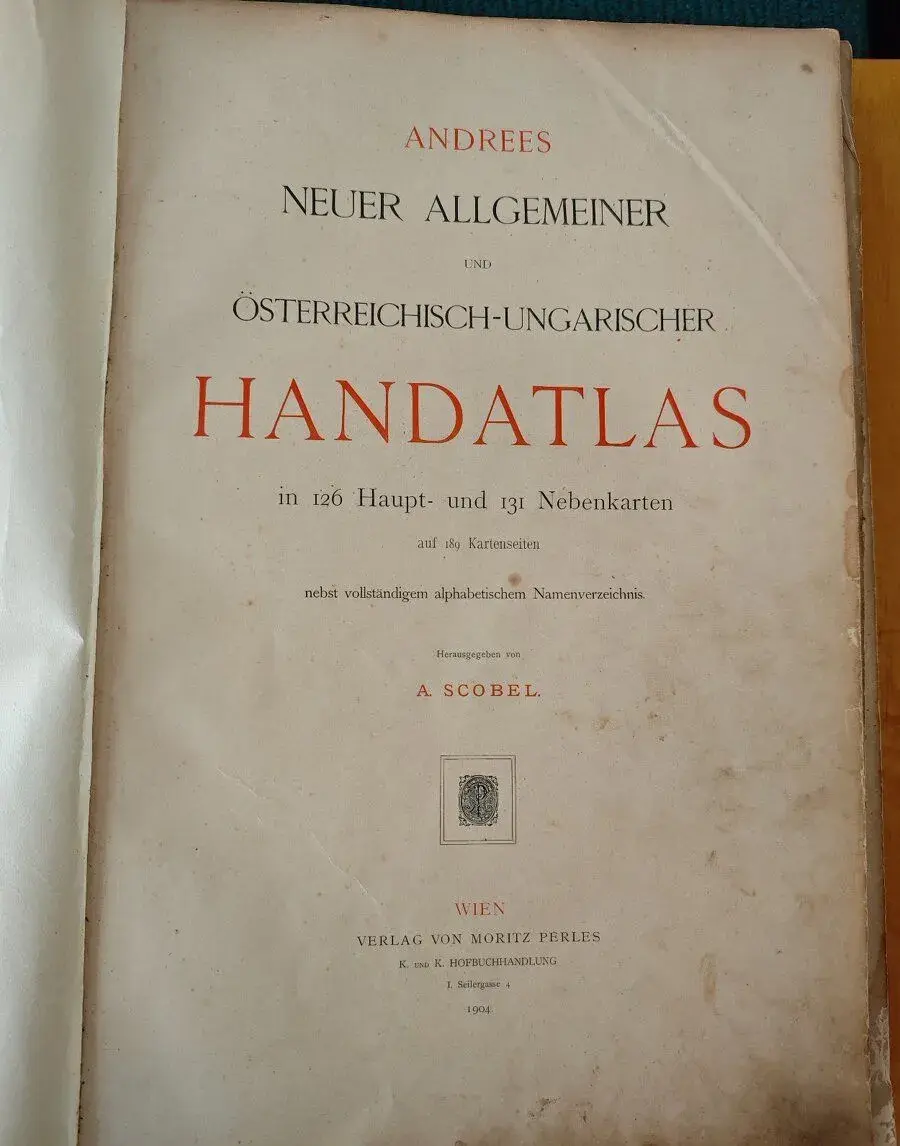 Atlas světa a Rakouska-Uherska z roku 1904