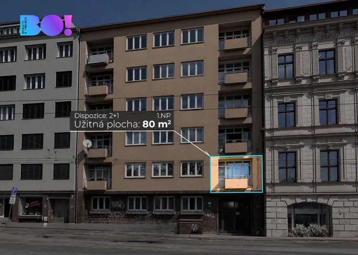 Prodej bytu 2+1, 77 m², ul. Koliště, Brno-Černá Pole
