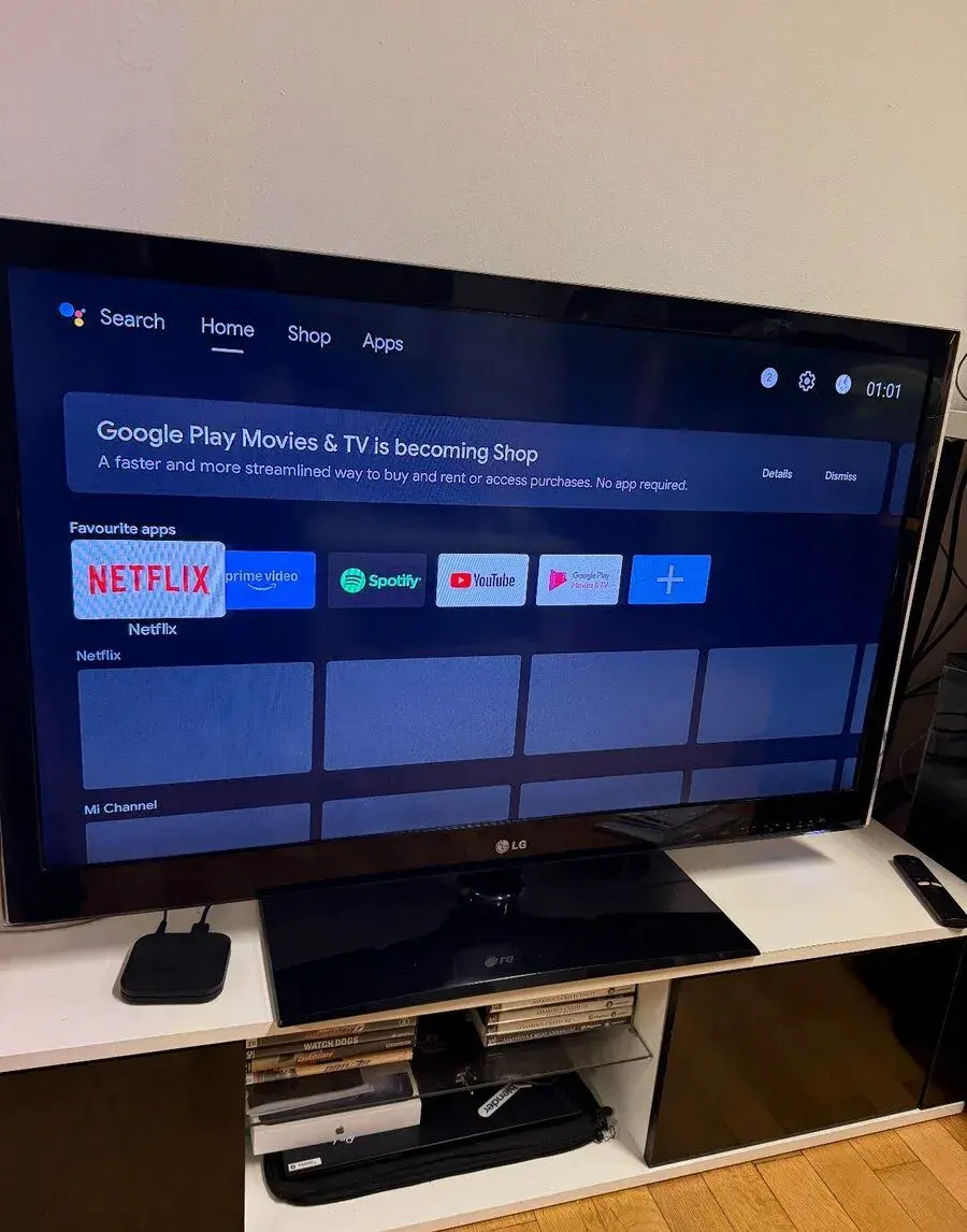 TV LG 42LV5500 + xiaomi smart TV box 2nd gen