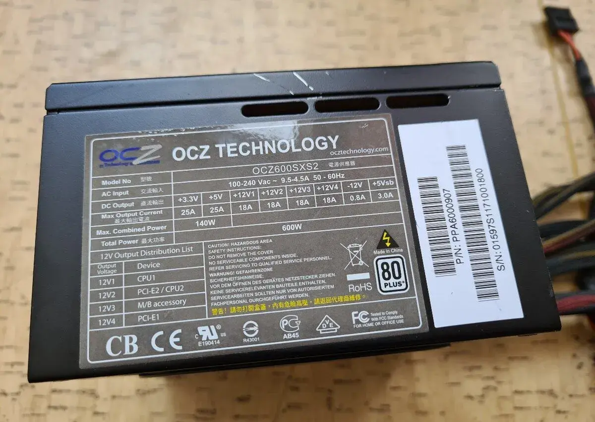 600w zdroj do pc, otestovaný hodinovou zátěží v OCCT