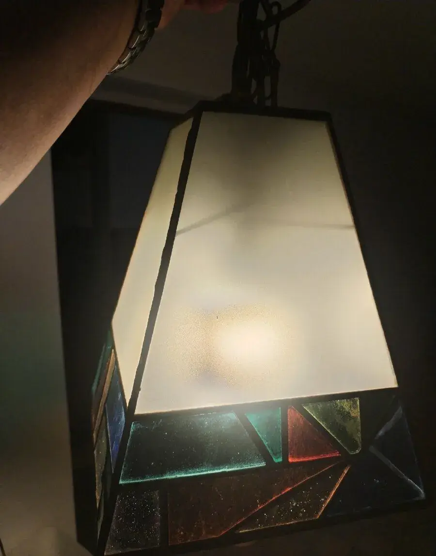 Závěsný vitrážový lustr - Tiffany styl
