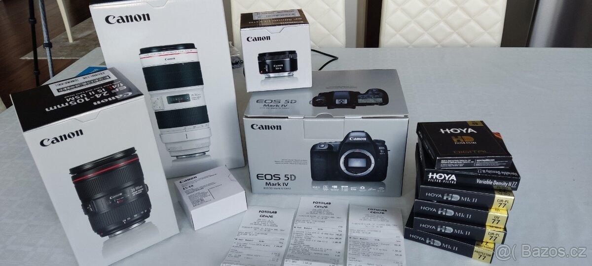 Canon EOS 5D Mark IV + foto výbava, objektivy, filtry, stati