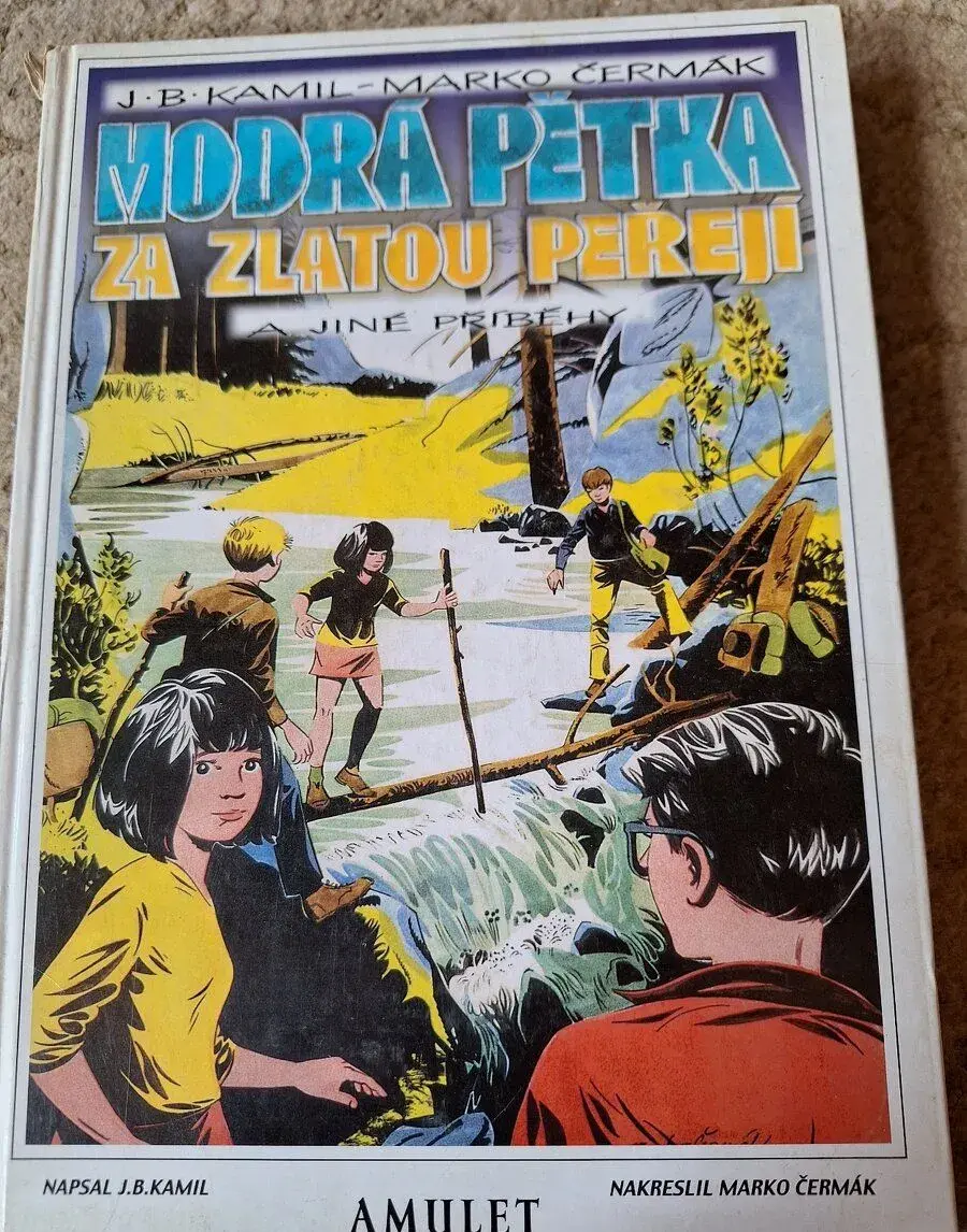 Kniha komiksů Modrá pětka.