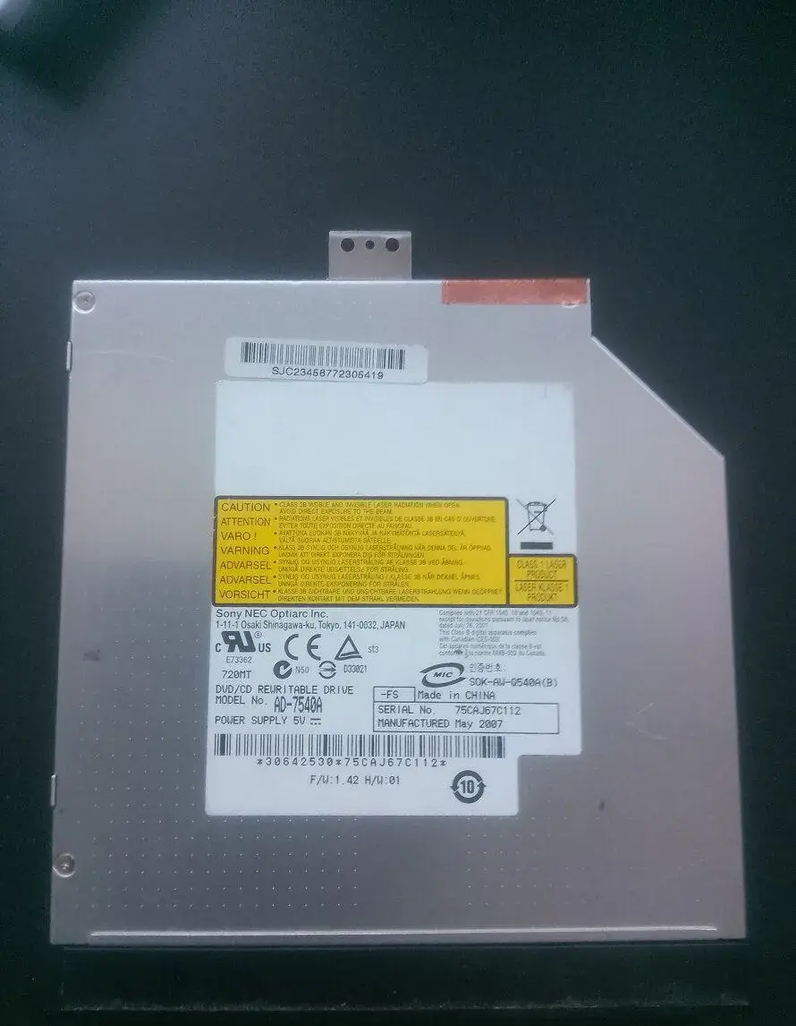 Interní Mechaniky DVD-RW do notebooku